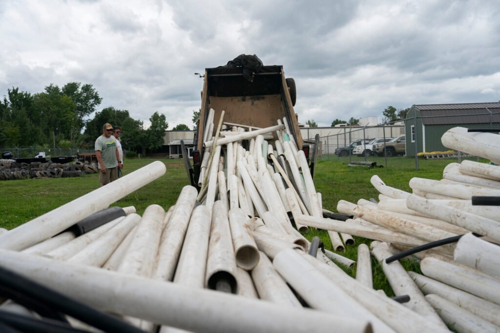PVC Pipes Swept Away by Helene Still Dominate Cleanup of NC River